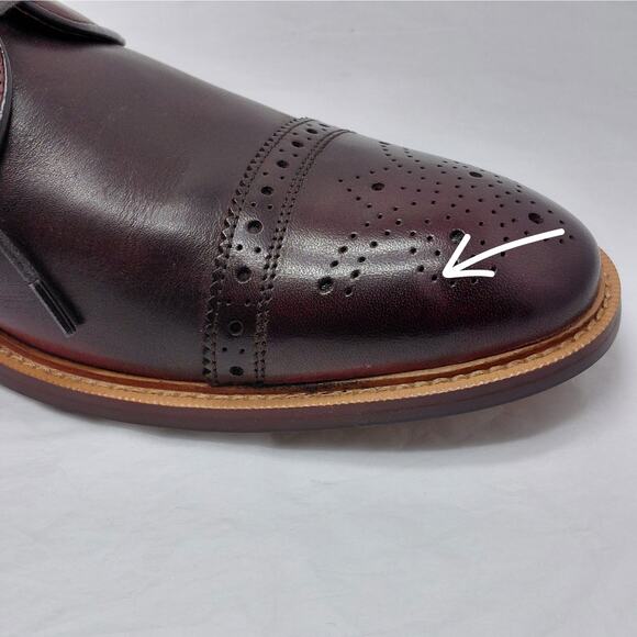 Mivano Mens Dress Shoes Size 11.5D Burgundy Oxford Leather Classic Wedding Party main image 5